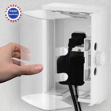 Outlet Cover Box Double Lock Toddler Proofing 3 Step Install Clear Patented