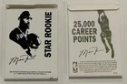 1996 UD Gold Star Rookie & 1997 UD Gold 25000 Career Points Michael Jordan Cards