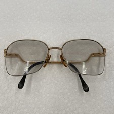 Vintage Grannycore 70s 52 16 Bifocal Eyeglasses Gold Tone Tinted