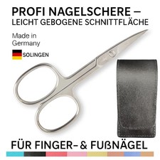 Solingen Nagelschere geh&auml;rteter Stahl Extra scharf mit gebogener Schneide Echt-L