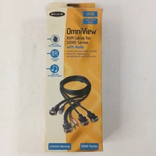 Belkin OmniView KVM Cables for SOHO Series with Audio 10ft