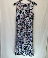 Simply Vera Vera Wang Women’s Sz M Black Floral Knit Pockets A-line Dress