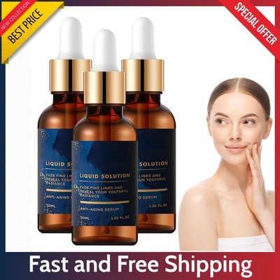 3 Pcs Liquid Facial Serum   Anti-Aging, Boost Collagen, Smooth Lines & Wrinkles.