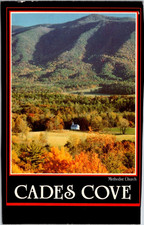 Vintage Postcard Cade's Cove Methodist Church Mountains Townsend TN Poem Card