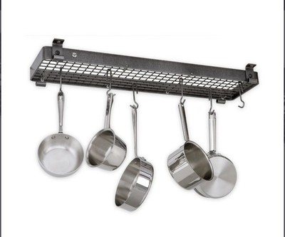 Enclume Handcrafted Hammered Steel - Flush Mounted Ceiling Pot Rack - Brand New