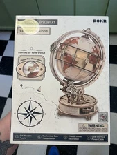 Curios Discovery Luminous Globe Wooden Puzzle  NIB In Plastic Wrap