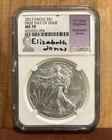 2017 $1 American Silver Eagle NGC MS70 First Day of Issue-Elizabeth Jones Signed