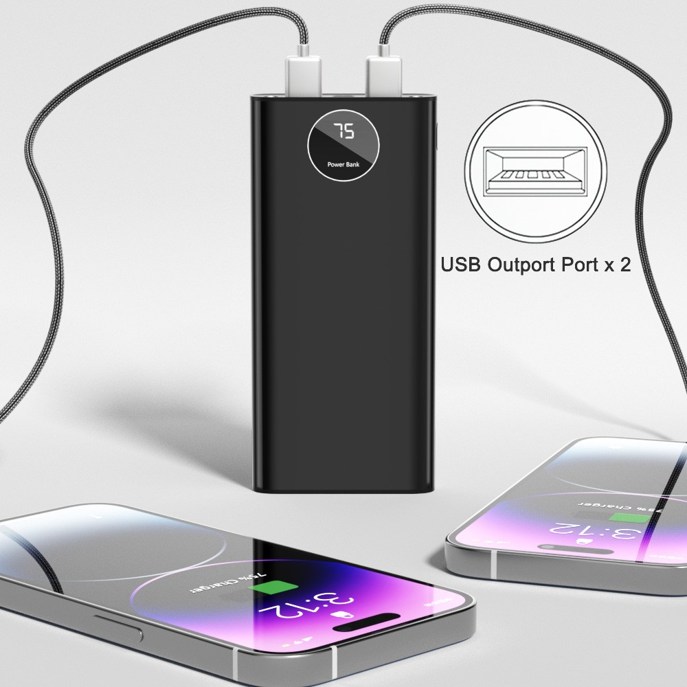 New 9000000MAH Portable Power Bank Dual USB Battery Charger For Mobile Phone USA
