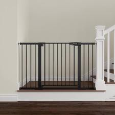 Baby Gate Extra Wide, 29.5-51'' Pressure Mounted Dog Gate with Walk Thru Door...