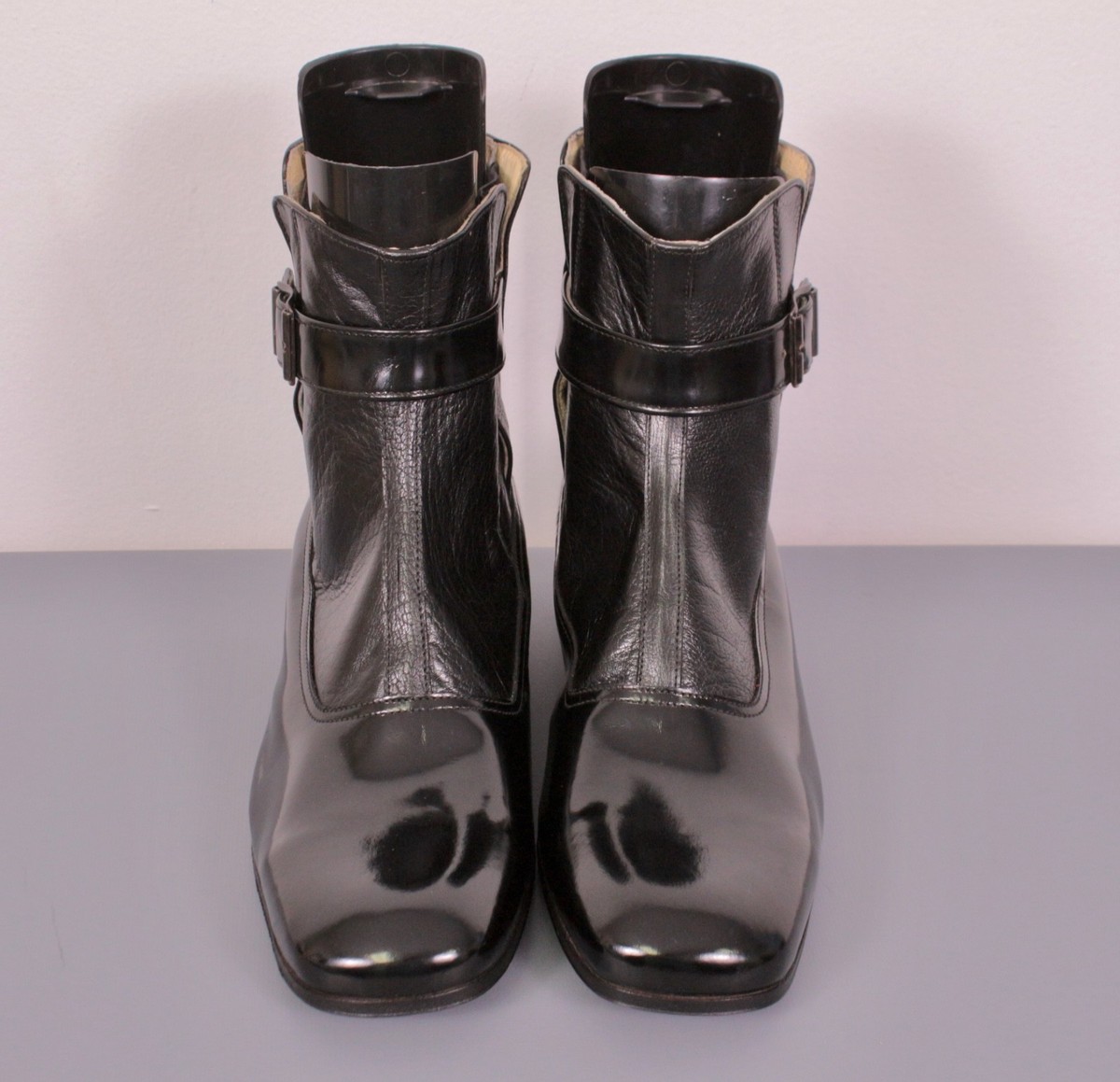 Men's VTG NOS 60s Black Buckle Beatle Boots Sz 8 C 1960s Connolly