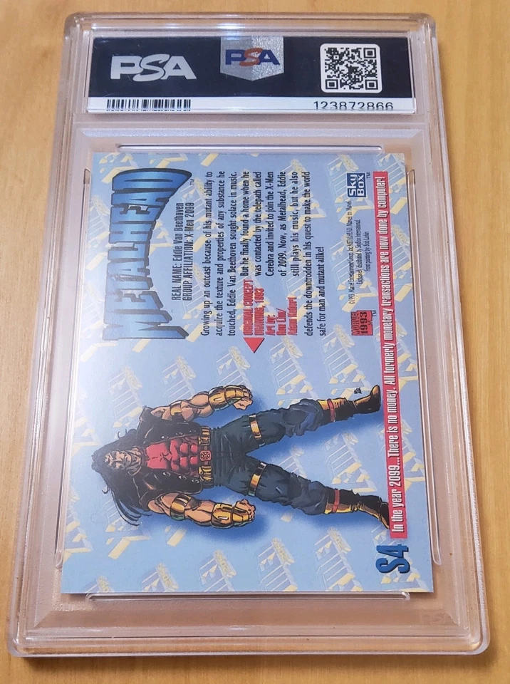 1993 MARVEL MASTERPIECES METALHEAD #S4 X-MEN 2099 DYNA-ETCH GEM MINT 10 FREESHIP - Image 2 of 2