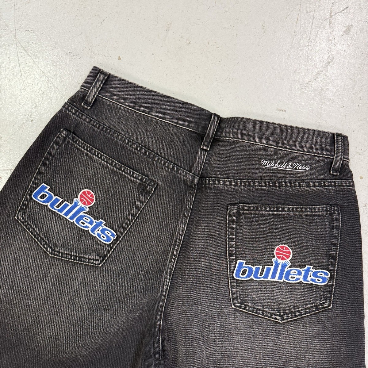 Supreme Mitchell & Ness Washington Bullets Baggy Denim Shorts 