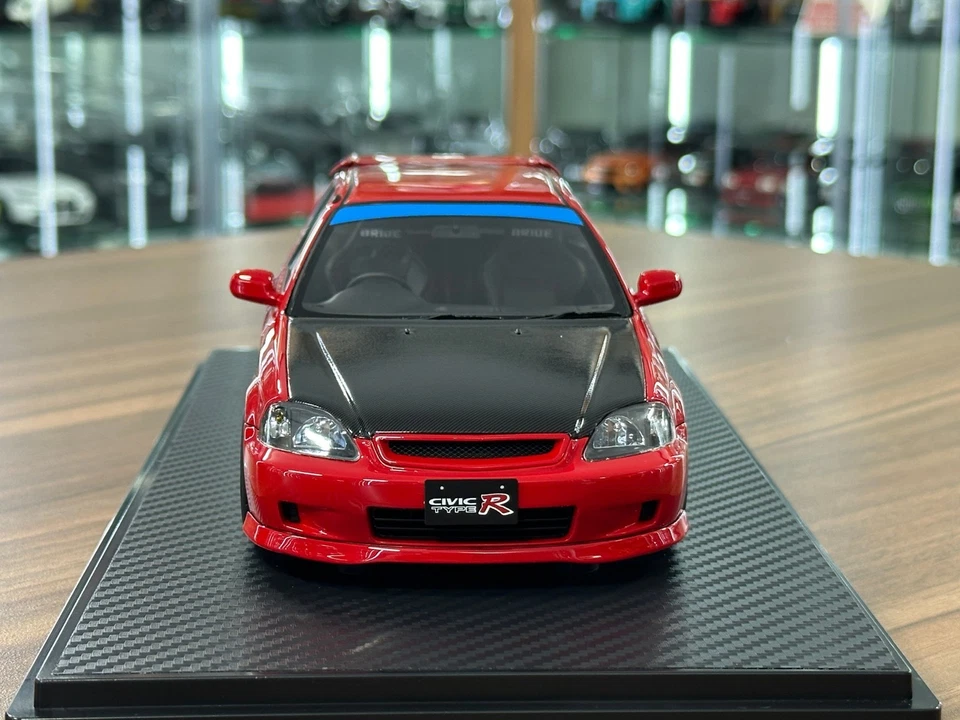 Honda Civic EK9 Type R Ignition Model Red Limited Collector Edition [1/18 Resin] - Image 2 of 4