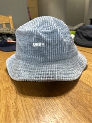 light blue corduroy Obey Bold bucket hat