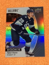 Ryker Evans RC 2023-24 Allure Hockey #149 BLACK RAINBOW Rookie - Seattle Kraken