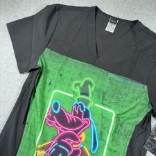 Disney Goofy Scrub Top Mens Small Cherokee Tooniforms Pals Pediatrics Vet NWT