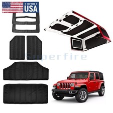 6pcs Hardtop Tailgate Sound Deadener Headliner Insulation For Jeep Wrangler Jk