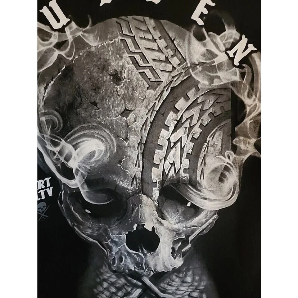 Camiseta Sullen Art Collective Skull Grunge Gráfica Mediana Nueva con Etiquetas CR6 Calavera Negra Foto 2 de 4