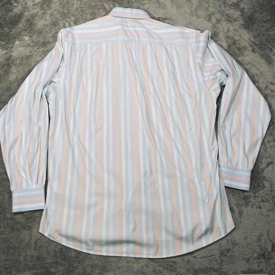 Camisa Ermenegildo Zegna Para Hombres Grande Rayas Abotonada Manga Larga Vestido Informal Foto 2 de 4