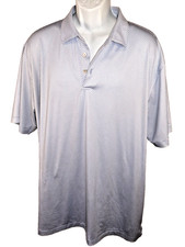 Peter Millar Summer Comfort Polo Golf Shirt Blue Geometric Mens XXLarge