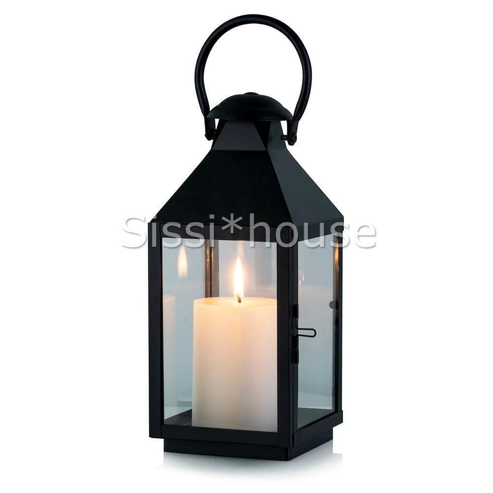 Outdoor Candle Lantern Candle Holder Black Small 23CM Tall Citronella Holders OZ — image 4