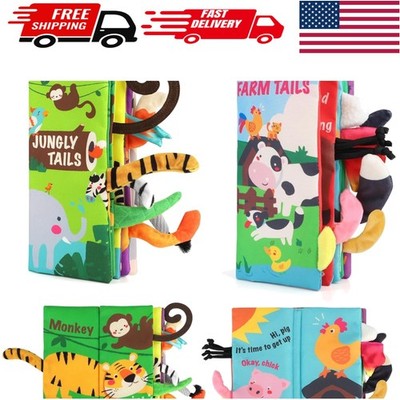 Baby Sensory Book Set - Interactive 2PCS for Fine Motor & Language Development