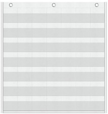 Classroom Calendar Pocket Chart for Kids Learning - 45 Pockets Monthly Calend...