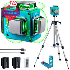 3x 360 Self Leveling Laser Level Green with T...