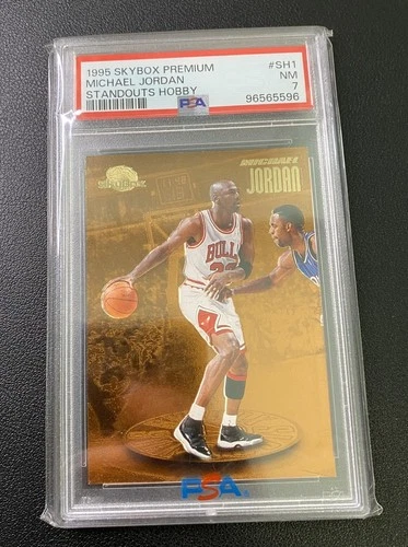 1995-96 SkyBox Premium Hobby Standouts MICHAEL JORDAN Card #SH1 Bulls HOF PSA 7