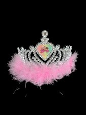 Fairy Princess Plastic Silver  Pink Tiara Crown from Ice Cream Party