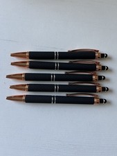 Stylus Kugelschreiber Metall  -5er Set - schwarz