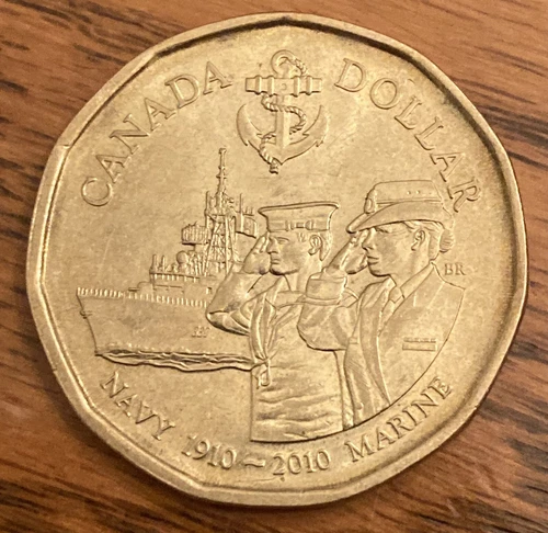 2010 NAVY Canada one dollar $1 loonie **75% off combined shipping**