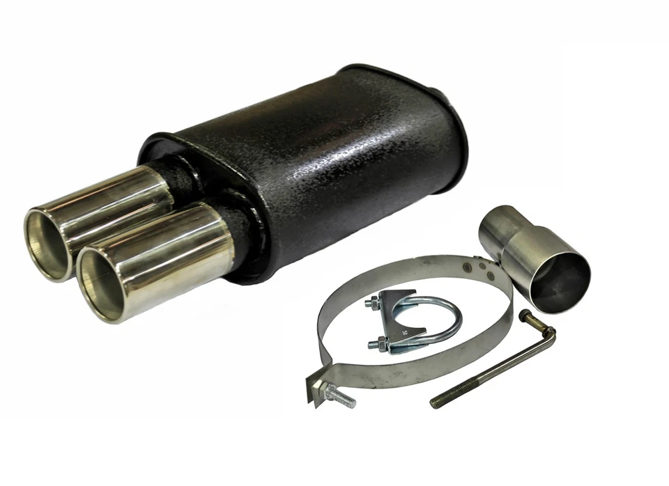 TWIN TIP SPORTS PERFORMANCE UNIVERSAL EXHAUST CAT BACK FULL SYSTEM BOX MC003+PIP - Image 2 of 4