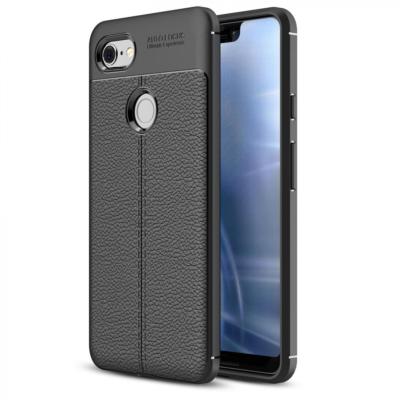 GOOGLE PIXEL 3 XL - PU LEATHER CASE REINFORCED TPU BUMPER COVER ULTRA SLIM FIT