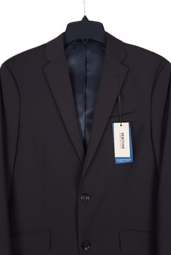 Kenneth Cole Reaction Men's Slim-Fit Stretch 2-Piece Suit Navy Red 36R 29x32 NWT - Picture 5 of 13