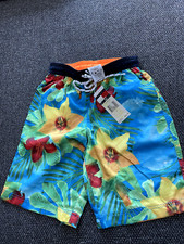 NWT Tommy Hilfiger boys colorful floral tropical swimming trunk size 5 MSRP 32