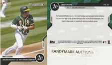Matt Olson ATHLETICS A's 2020 TOPPS NOW POSTSEASON AL WEST CHAMPS PS-37 SP 151
