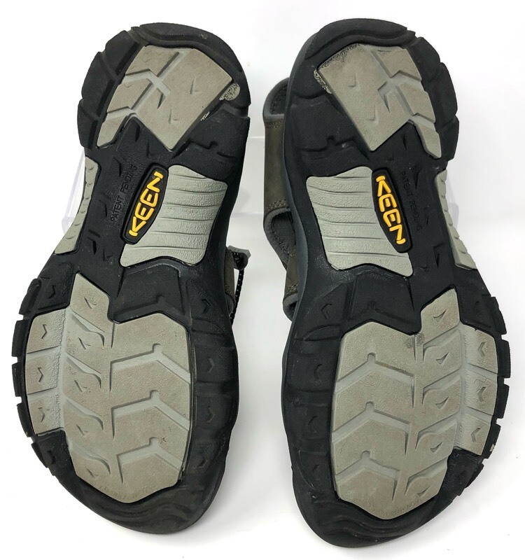 Sandali da trekking Keen da uomo 7 Newport verdi marroni impermeabili con lacci