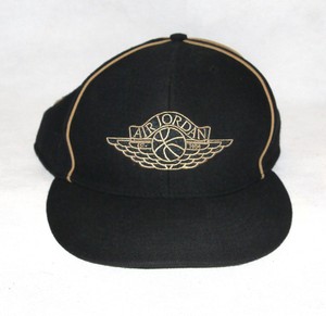 Nike Air Jordan Negro Original Gold Wing Con El Logotipo De Lana