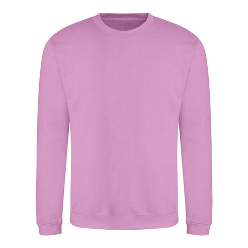 Mens Plain Sweatshirt Crew Neck Jumper Top Sweater Casual Sweat Top Ladies AWDis - Picture 20 of 43
