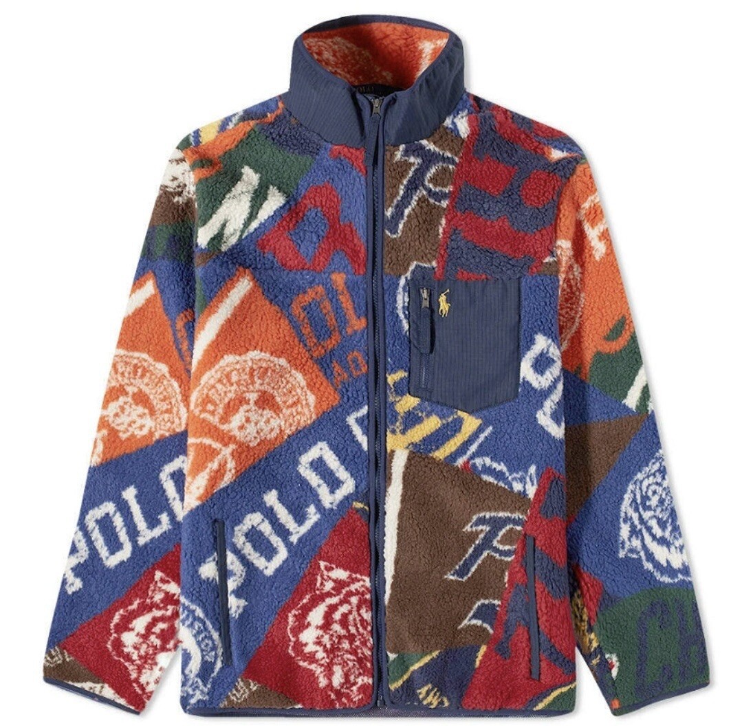 Polo Ralph Lauren Men's Varsity Multi Logo Zip Fleece Prep Rally