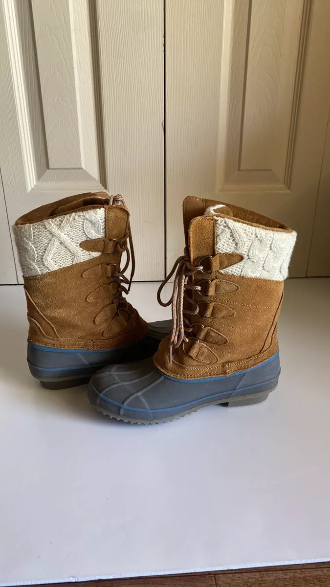 Womens Khombu Cozy Tall Pac Suede Winter Duck Boots