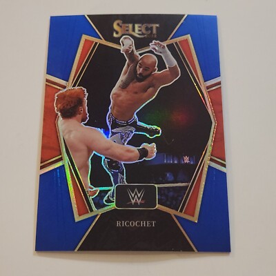 2022 Panini Select WWE Ricochet Premier Level Blue Prizm /199 (S1)