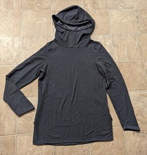 Nike Dri Fit Women's SZ Medium Grey Long Sleeve Cowl Neck Pullover Hoodie 3947