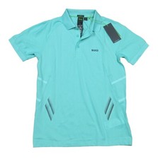 Boss Hugo Boss Men's Blue Piraq Active Solid Slim Fit Stretch Polo Shirt