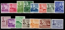MAURITIUS GVI SG276-290, 1950-53 complete set, M MINT. Cat £90.