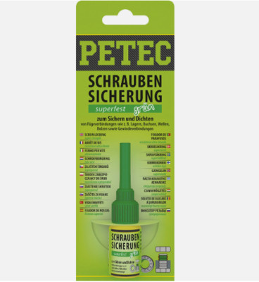 PETEC 93005 Threadlocker Adhesive Super Strength Green 5g