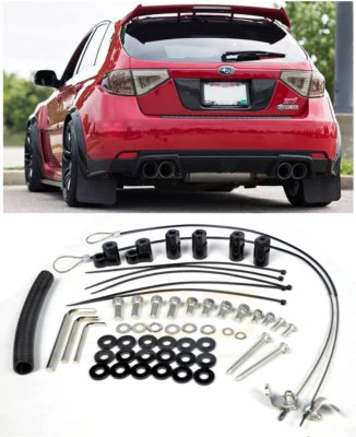 For 08-14 Subaru WRX / STi Hatchback JDM Rear Roof Wing Spoiler Riser Extension - Image 1 of 4