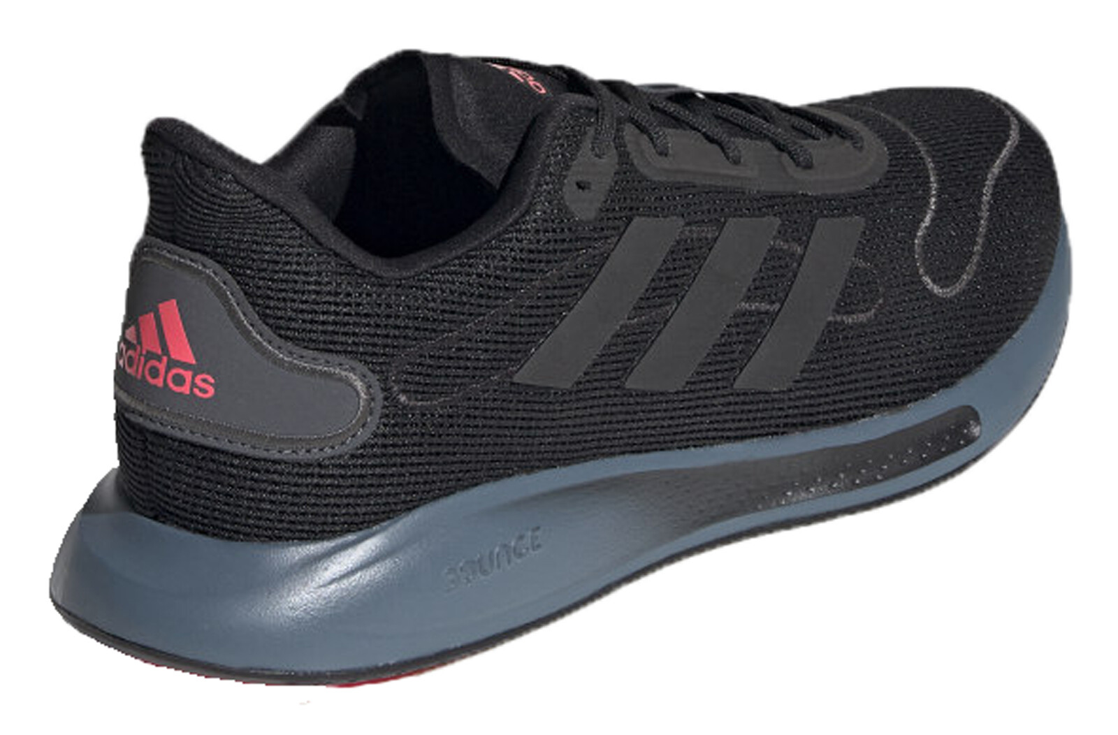 Adidas Mens Galaxar Trainers Black Running Shoes Comfort Mesh