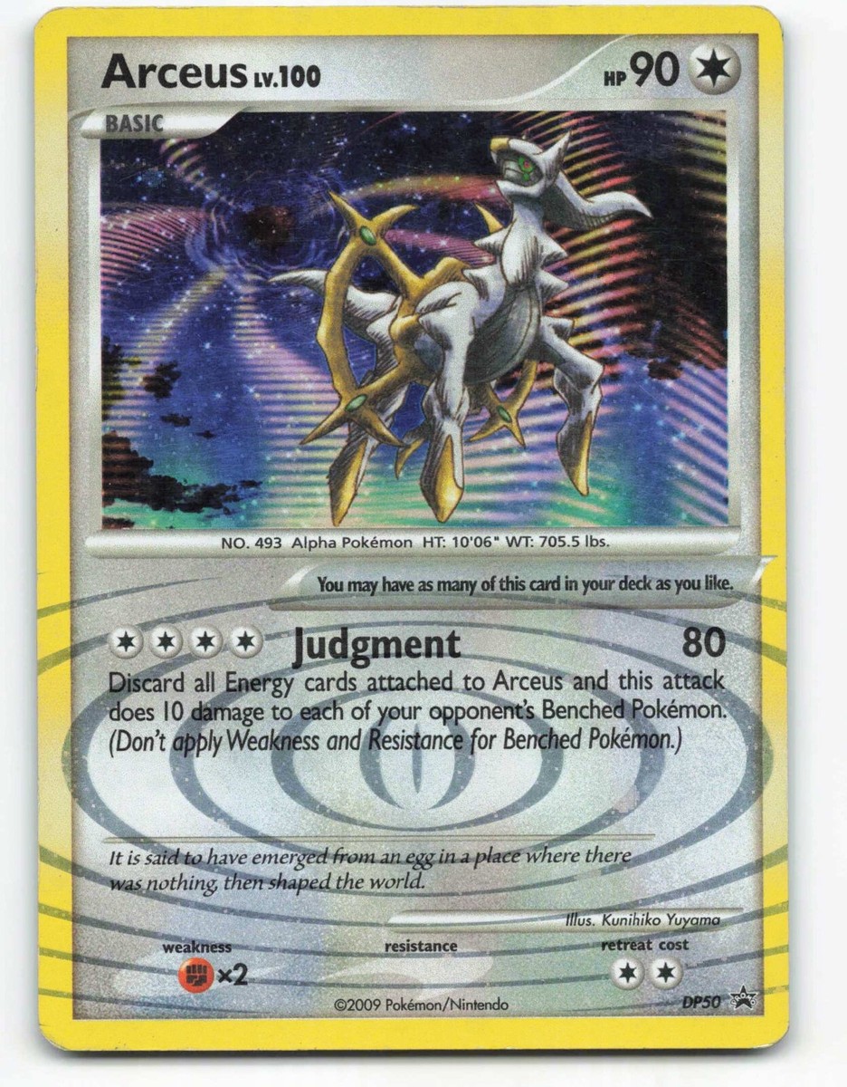 2009 Pokemon, Diamond & Pearl Promos, #DP50 Arceus LV.100, Holo Black Star Promo 2009 Pokemon, Diamond & Pearl Promos, #DP50 Arceus LV.100, Holo Black Star Promo